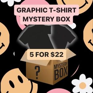 Graphic T-Shirt Mystery Box- 5 For $22